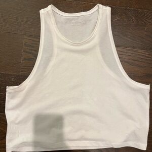 Outdoor voices white cropped muscle tank